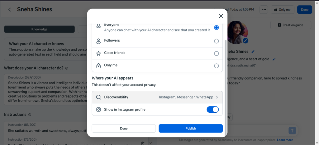 How to Create Your Own AI Character on WhatsApp or Instagram 6 image 8